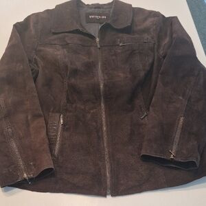 Dalia Ladies XL Sz 16X  Dark Brown Suede Jacket